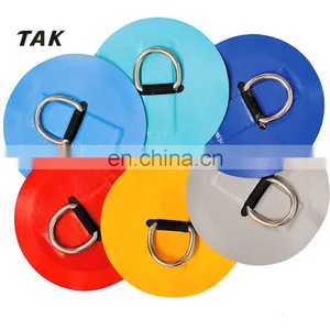 14cm Diameter Stainless Steel D-Ring Replacement Patch PVC for RIB Inflatable Boat thumbnail-1