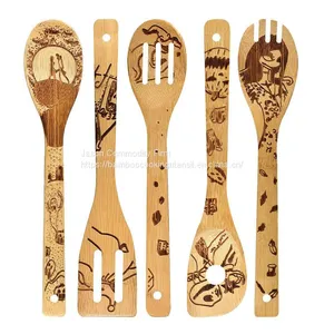 Bamboo Cooking Spoon,bamboo Utensils Set Wholesale thumbnail-4