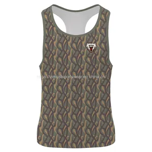 Sublimated Custom Polyester Singlet With Fashionable Design thumbnail-1