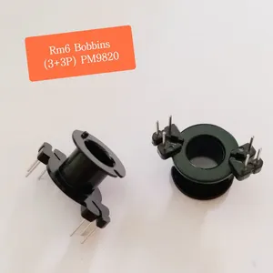 RM6-2S Vertical Bobbins, RM6-2S(3+3P) Bobbins, RM6-2S Vertical Transformer Bobbins. PM9820 Material, Fast Delivery Time. thumbnail-3
