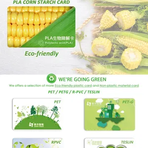 100% Eco-friendly Factory Price Bio Eco-friendly PLA Polylactic Acid Card PLA Material Smart Card thumbnail-5