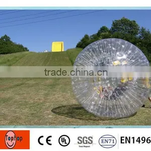 Hot Sale Transparence Colorfull Grass Tpu Pvc Inflatable Body Zorb Balls on Snow for Kids 2.6m/2.8m thumbnail-1