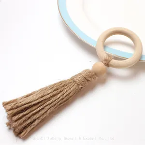Braided Tassel Napkin Ring Hotel Banquet Tableware Napkin Holders Home Restaurant Table Decorations thumbnail-2