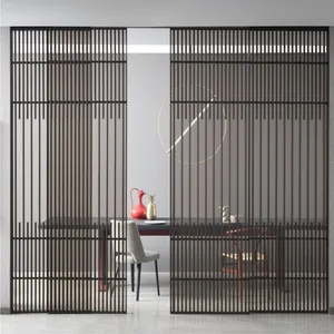 With OPK Sliding System Glass Door Partition for Bedroom Living Bathroom Room Star Hotel Villa Apartment Aluminum Slide Indoor thumbnail-3