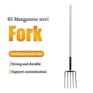 Welded Farm Fork Manganese Steel Manure Fork for Shovel Garden Fork Farming Tools for Compost and Hay Handling thumbnail-1