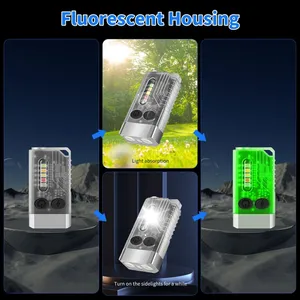 Wholesale 1000LM Magnetic Mini Keychain Flashlight Rechargeable EDC Torch 12 Light Modes Multi-Color IPX4 Waterproof Type-C for Outdoor Emergency thumbnail-5