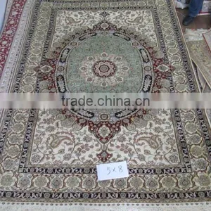 Oriental Handmade 100% Natural Silk Persian Design Hand Knotted Stair Carpet Runner thumbnail-1
