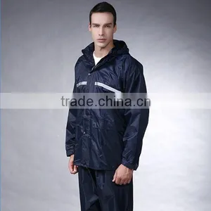 YANLI 100%waterproof,190T Polyester Fabric Adults Raincoat Reflective Stpire Raincoats thumbnail-5