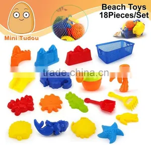 Summer Toy Kids Plastic Sand Shovels Mini Sand Beach Toys Play Set 18 PCS/Set thumbnail-1