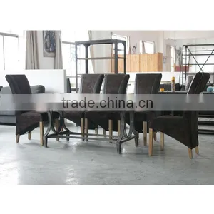 DT-4061 Morden Recycle Elm Dining Table Set thumbnail-2