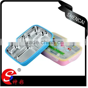 Student Rectangle 5 Compartment Bento Tiffin Lunch Box Keep Food Hot for School thumbnail-1