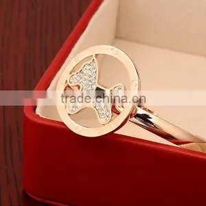 High Quality Lovely Rose Gold Dog Charm Animal Bracelet thumbnail-4