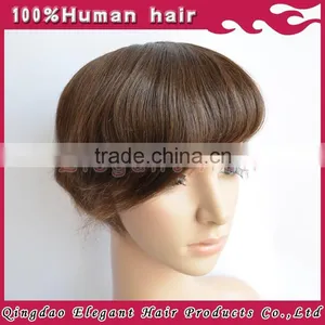 Qingdao Factory Bleached Knots 100% Human Hair Swiss Lace Toupee thumbnail-2