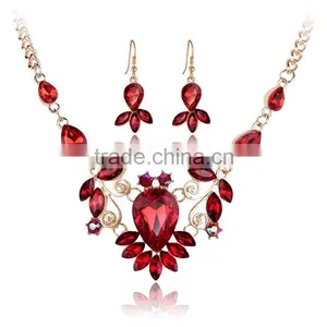 Jofo Brand 2016 Latest Popular Lady Alloy Blue Crystal Jewelry Set For Women and Lady thumbnail-6