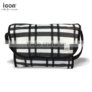 600D Polyester Grid Pattern Shoulder Bag Own Design thumbnail-1