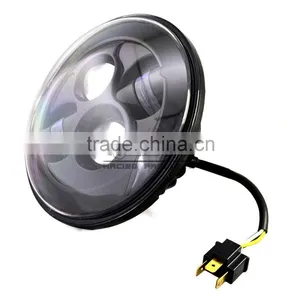 BJ-HL-012 Highly Recommended 7" Round 40W LED Projector Motorcycle Headlight thumbnail-3
