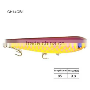 CH14QB1 Hard Pencil Fishing Lure 3D Eyes Bright Painting Colors Popular Bait thumbnail-1