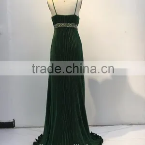 Floor Touching Chaozhou Emerald Green Evening Dress in China thumbnail-3