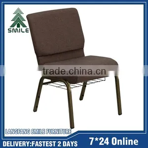 Wholesale Value Padded Stackable Church Chairs for Cathedral Used thumbnail-1