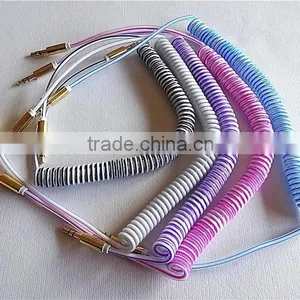 Highquality Audio /DC3.5MM Transparent Spring Cable With Metal Connector thumbnail-6