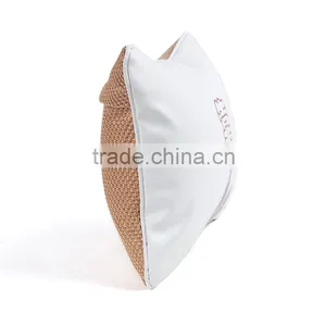 Custom White Plain Leather Case Throw Pillow With Inserts Supplier's Choice thumbnail-4