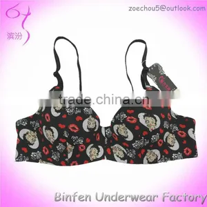 Girls Cartoon Print Sexy Invisible Underwear Bra thumbnail-1