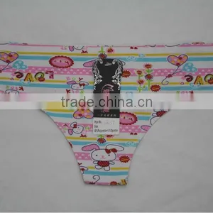 2014 Fancy Cute Seamless Cartoon Print Girls' G String Underwear thumbnail-1