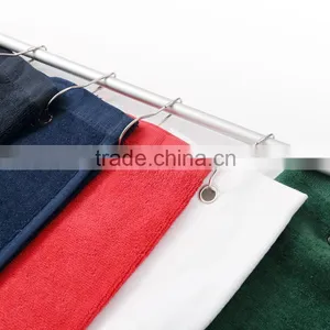 Custom Monogram Embroidery Logo Golf Cotton Velour Towel thumbnail-3