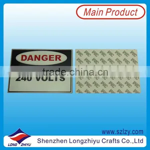 Rectangular Aluminum Cast Warning Signs,custom Design Aluminum Etching and Paint Filling Nameplate,3M Adhesive Label Emblem Quality Choice thumbnail-1