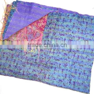 Handmade Women Silk Kantha Shawl thumbnail-4