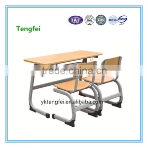 Wooden Werzalit Student Double Desk And Chair Set for Primary Student TF-8506 thumbnail-1