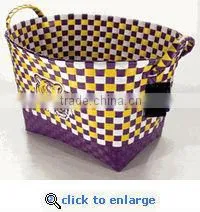 Plastic Woven Laundry Bin With Handles thumbnail-3