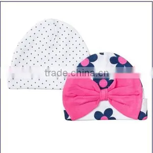 Full Print Fashion New Born 2 Pack Knitted Caps thumbnail-1