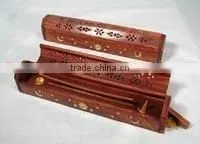 Wooden Incense Burners Shesham Bulk thumbnail-1