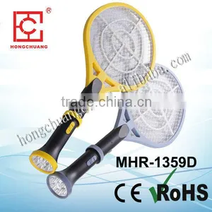 MHR-1359D 2015 Rechargeable Lithium Battery Litian Mosquito Racket Ypd With LED Torch thumbnail-1