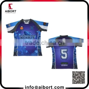 Whole Print Sublimation Rugby Jersey Sport t Shirts Xiamen thumbnail-1