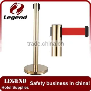Belt Post Stanchion Crowd Control Barrier Gold Stanchion thumbnail-5