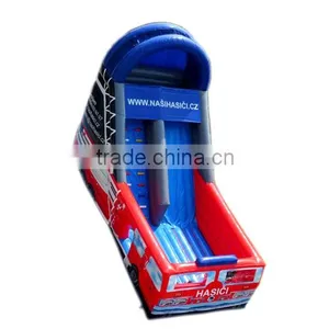 Lanqu Inflatable High Quality Supper Car Dry Slide Bounce Round Water Slide thumbnail-1