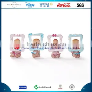Baby Polyresin Sculpture With Chair Shoes Horse Photo Frame Leaf Holding Baby Figurine Resin Cute Baby Statue thumbnail-4