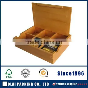 Fancy Tea Display Box for Luxury Wooden Tea Box With 6 Compartments thumbnail-1
