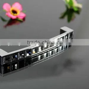 Hardware Crystal Square Diamond Bridge Handle 128mm Pitch thumbnail-1