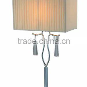 2105 New Design Modern Desk Lamp With Fabric Shade and Drops of Crystal Decoration Desk Lamp thumbnail-1
