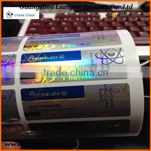 High Quality 10ml Hologram Vial Labels 10ml Vial Labels Quality Choice thumbnail-1