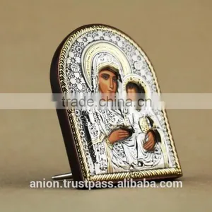 Greek & Russian Orthodox Wooden Icon. Mother God. thumbnail-4