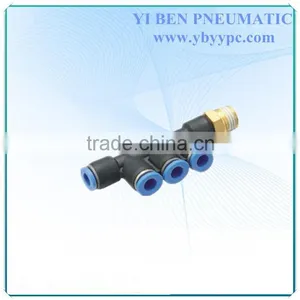 PKD Male Union Pneumatic Connector Plastich Push in Fittings Air Fittings thumbnail-1