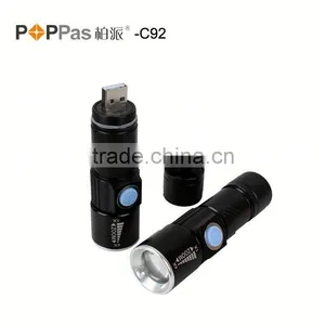 C92 Build in Battery Adjustable Usb Flash Drive Flashlight thumbnail-6