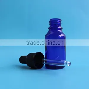Latest Design Popular Design 15ml 1/2 oz Blue Glass Essential Oil Bottle With Dropper thumbnail-2