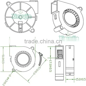 XJ5015H 50*50mm12v Low Noise Air Conditioner Blower Fan thumbnail-4