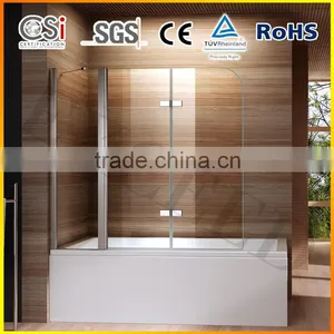 Hot Sale 6mm Glass Folding Bathtub Shower Door EX-206 thumbnail-1