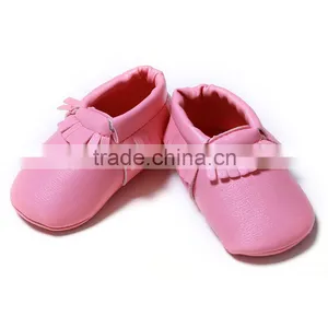 2016 Hot Sale Solid Color Children Shoes PU Baby Plain Shoes thumbnail-1
